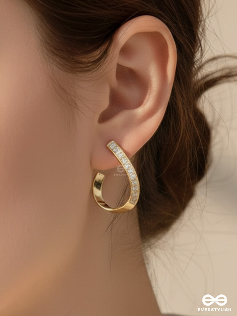 Sheen Bend-Soft Curved Gold Hoops