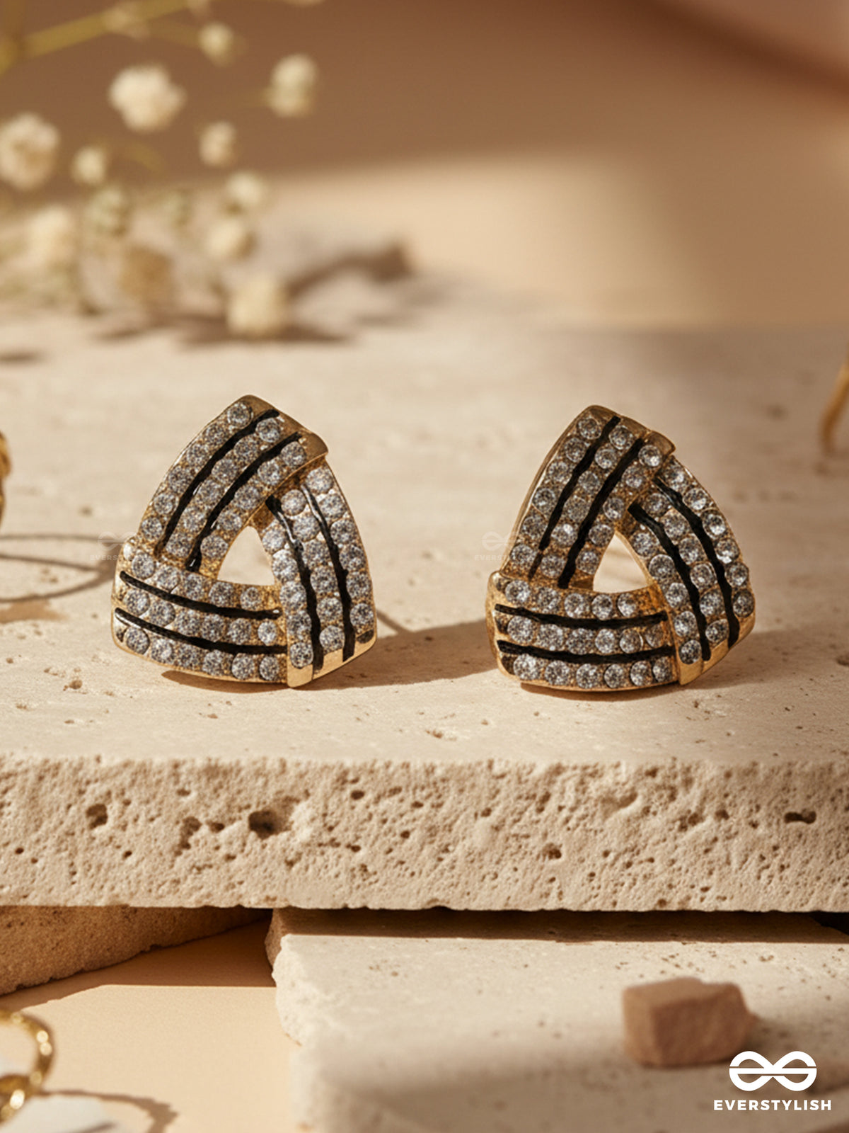 Night Glimmer - Studded Triangle With Black Accents