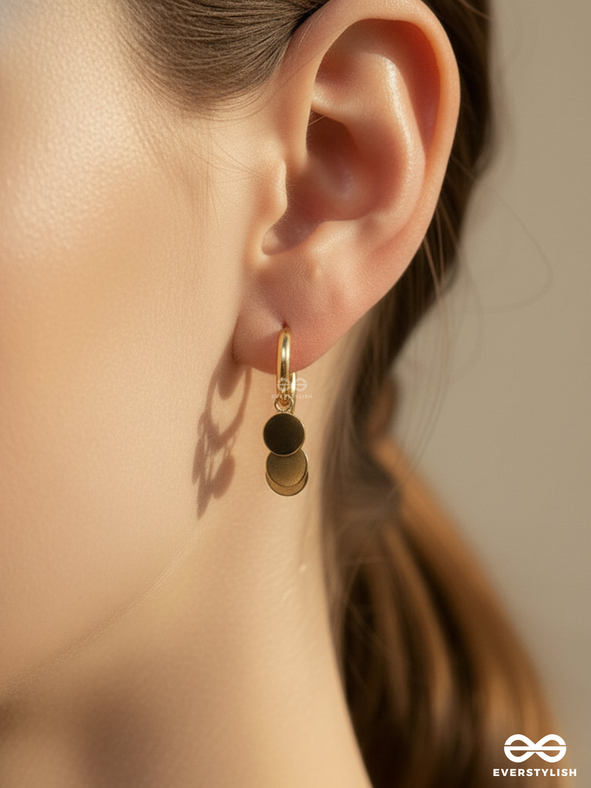 Twirl Tokens - Playful Golden Mini Hoops