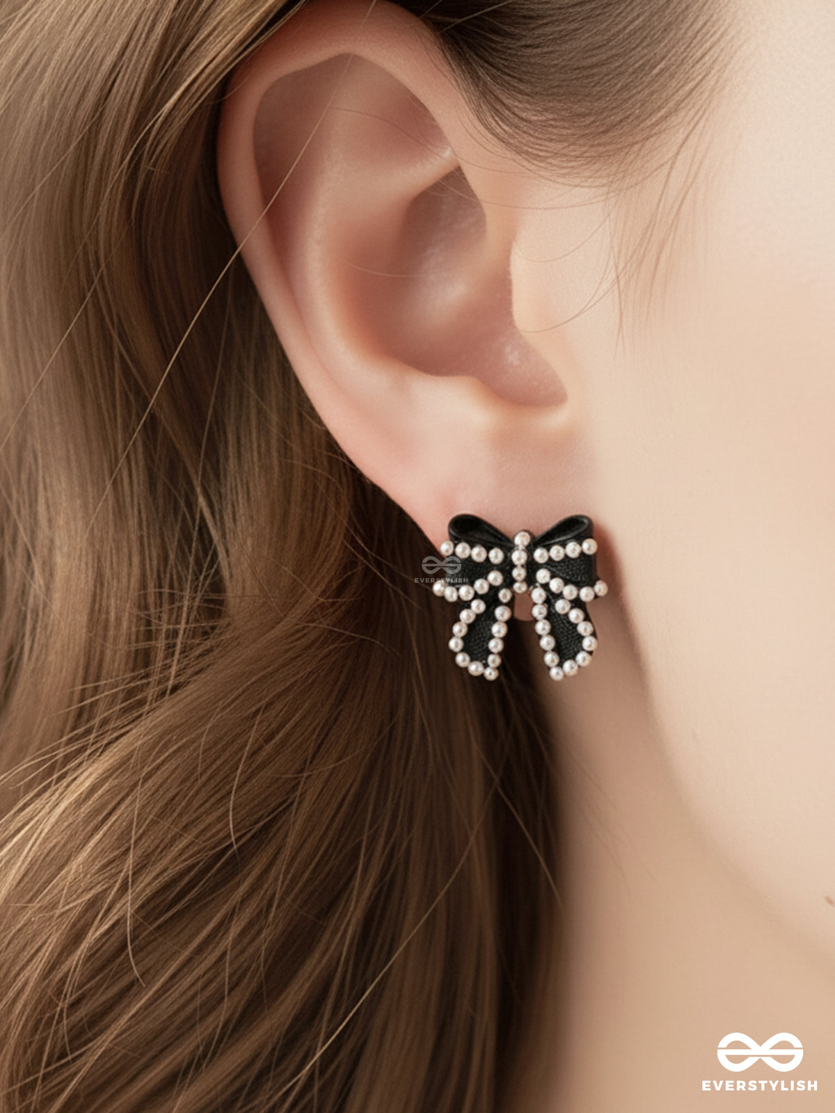 Midnight Bowlet - Mini Black Bow Earrings