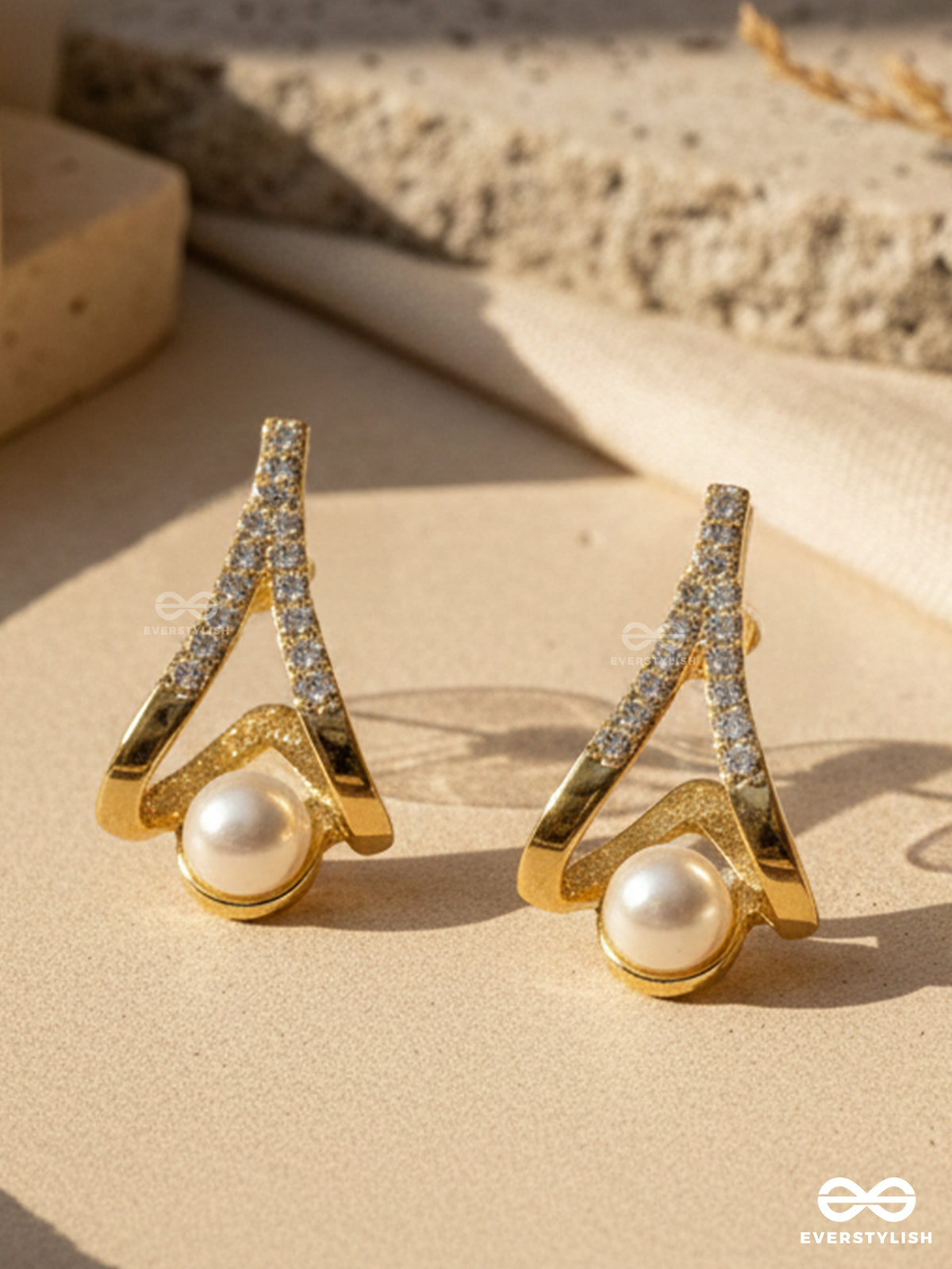 The Crystal Vault - Pearl Accent Earrings