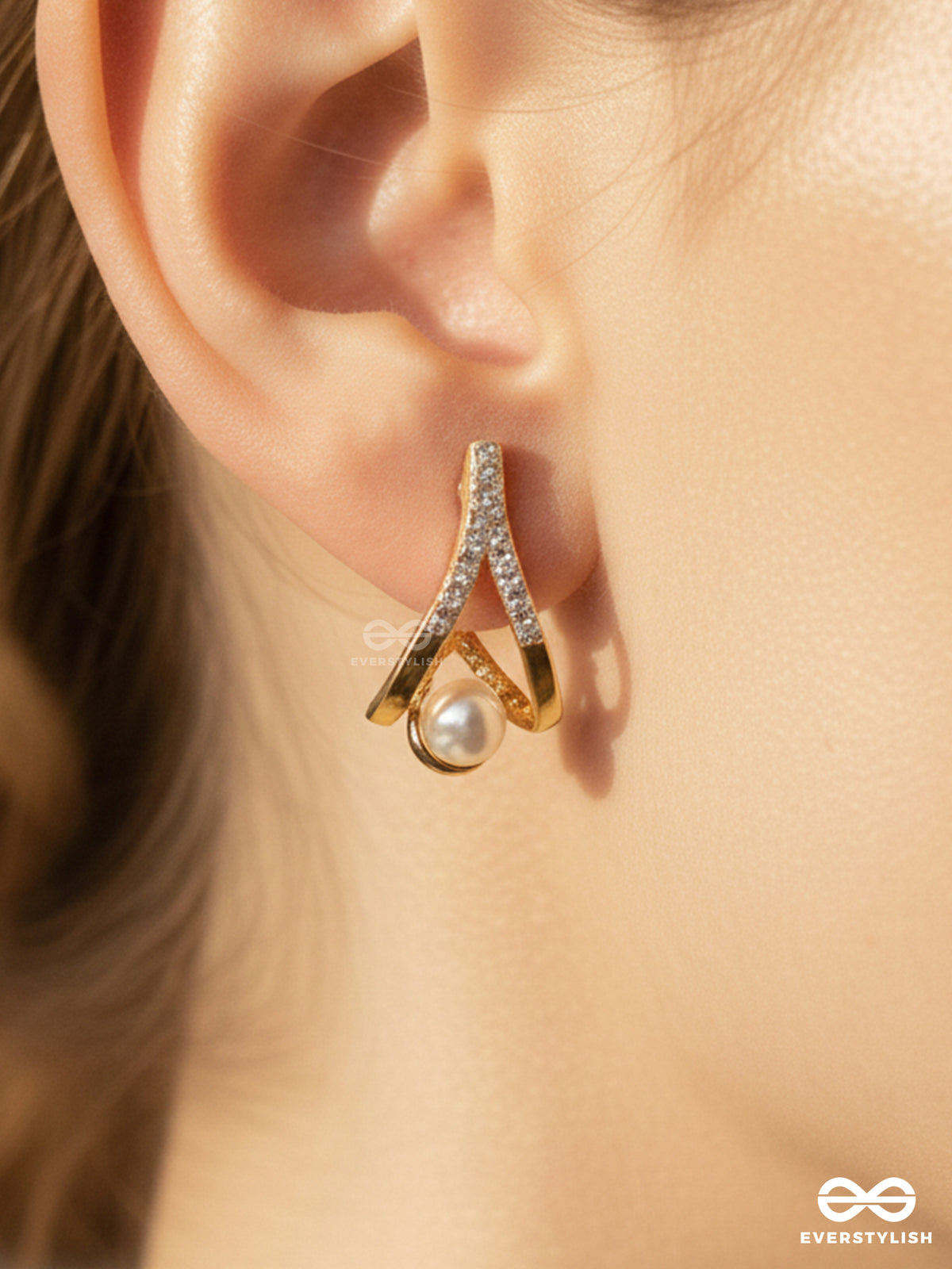 The Crystal Vault - Pearl Accent Earrings