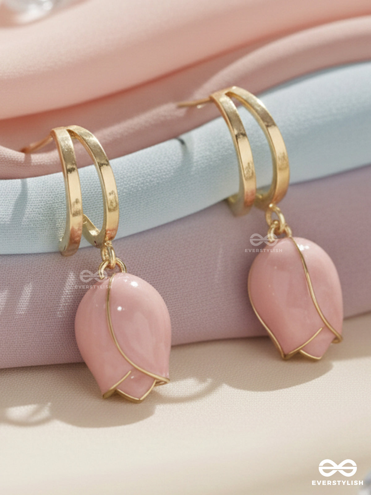 Roselet - Minimal Floral Drop Earrings