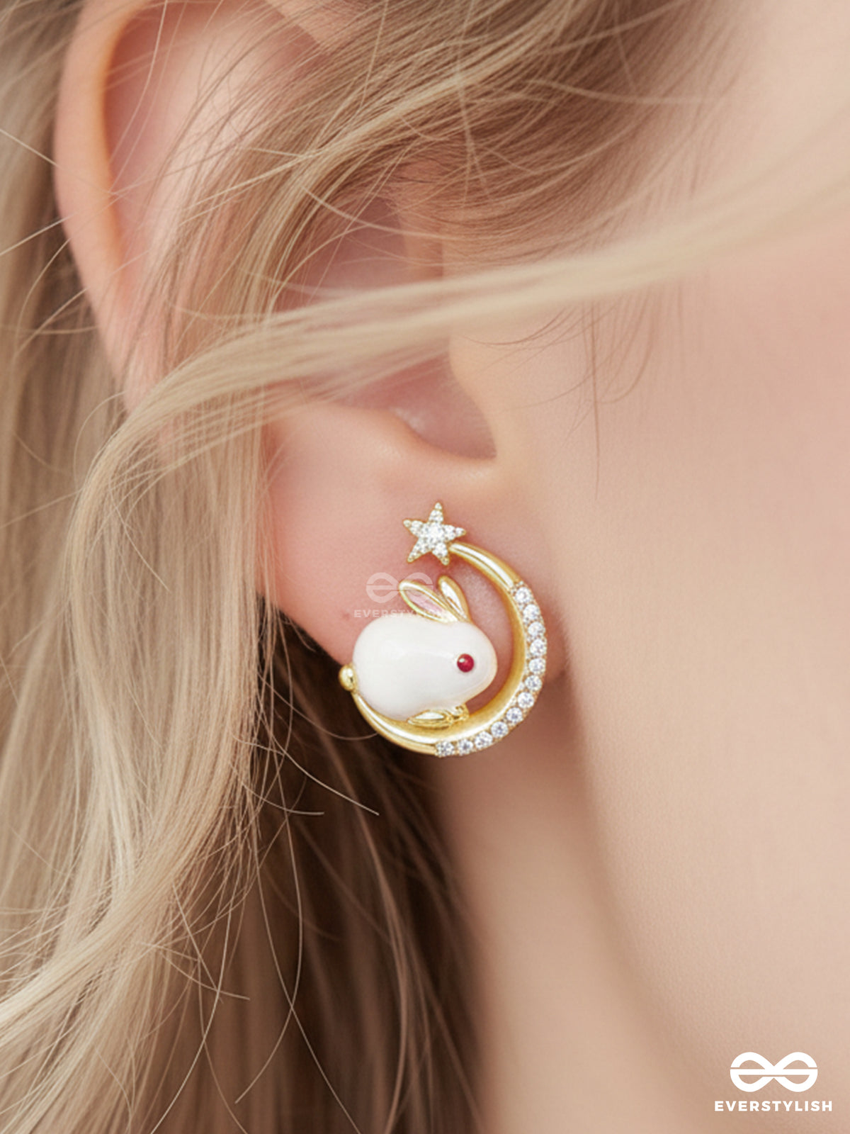 Bunny Twink - Adorable Celestial Stud Earrings