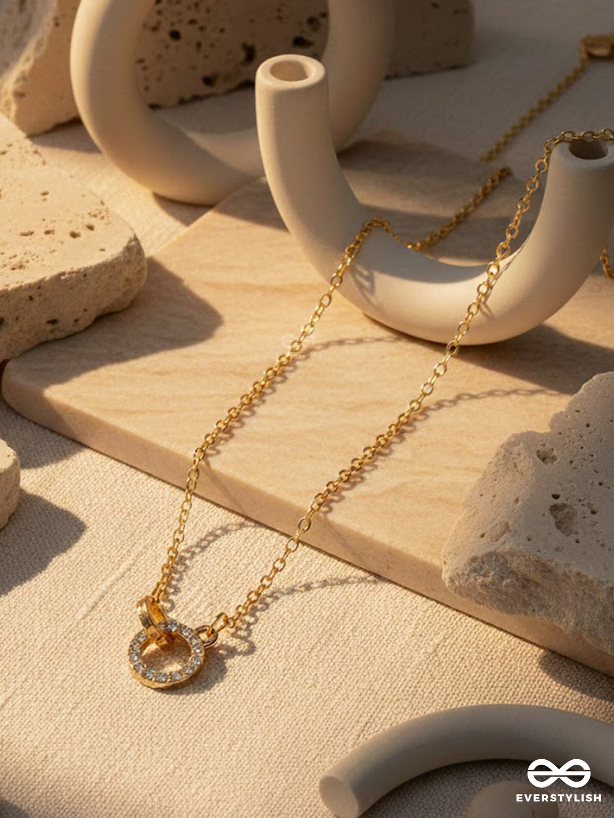 Eternal Loop - Minimal Double Loop Pendant Necklace