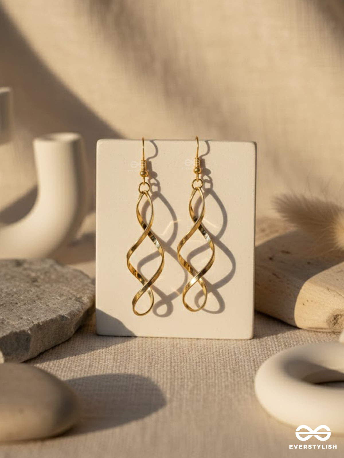 Infinity Drift - Fluid Sculptural Drop Earrings