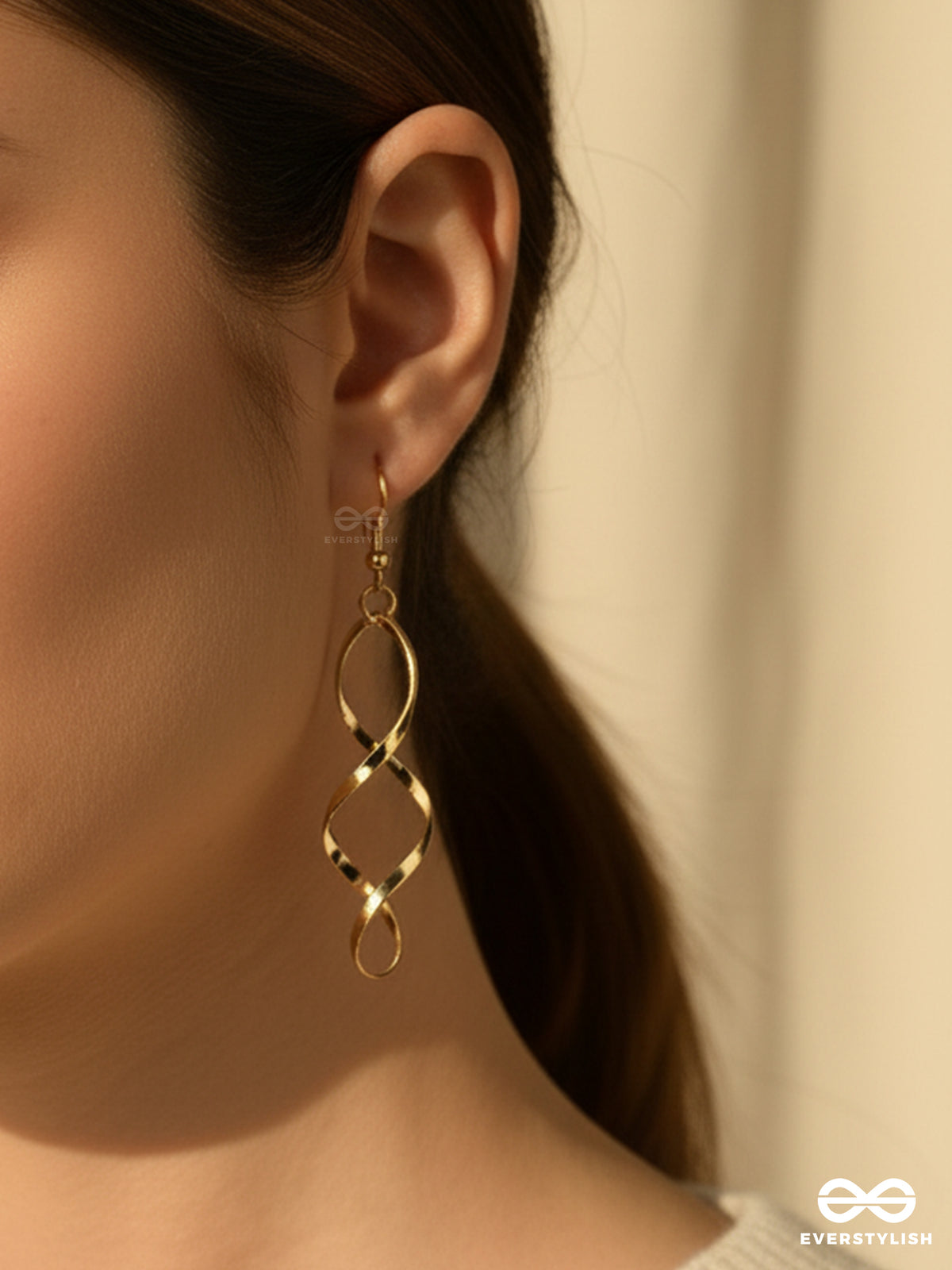 Infinity Drift - Fluid Sculptural Drop Earrings
