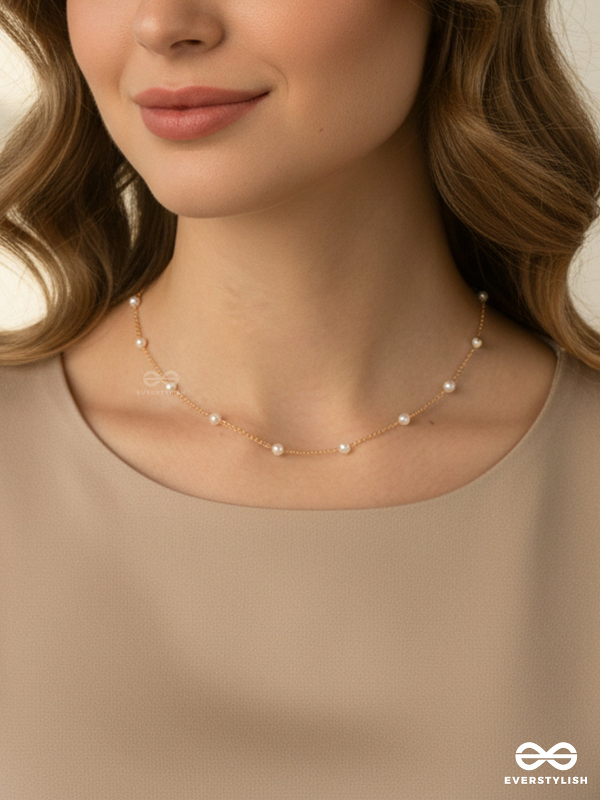 Dot N Dash - Playful Pearl Link Necklace