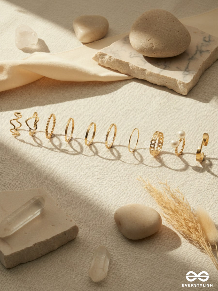 Loop Studio - Minimal Golden Rings Set