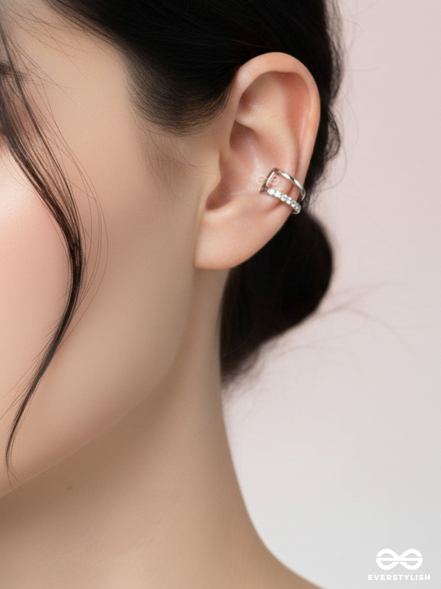 Pure Glint - Minimal Crystal Ear Cuff