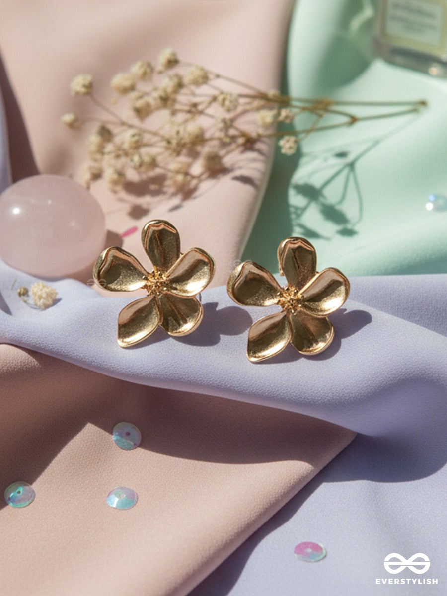 Golden Flora - Everyday Gold Stud Earrings