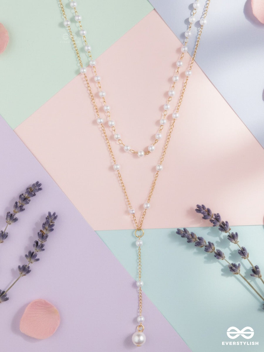 Ivory Cascade - Double Layered Pearl Necklace