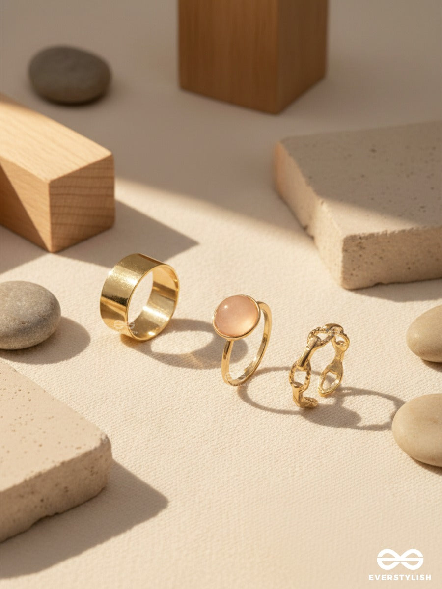 Merry Go Round- Modern Golden Ring Set