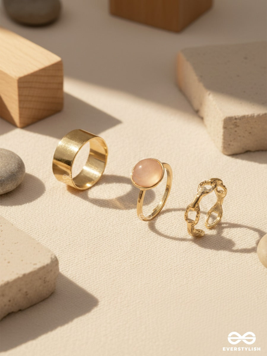 Merry Go Round- Modern Golden Ring Set