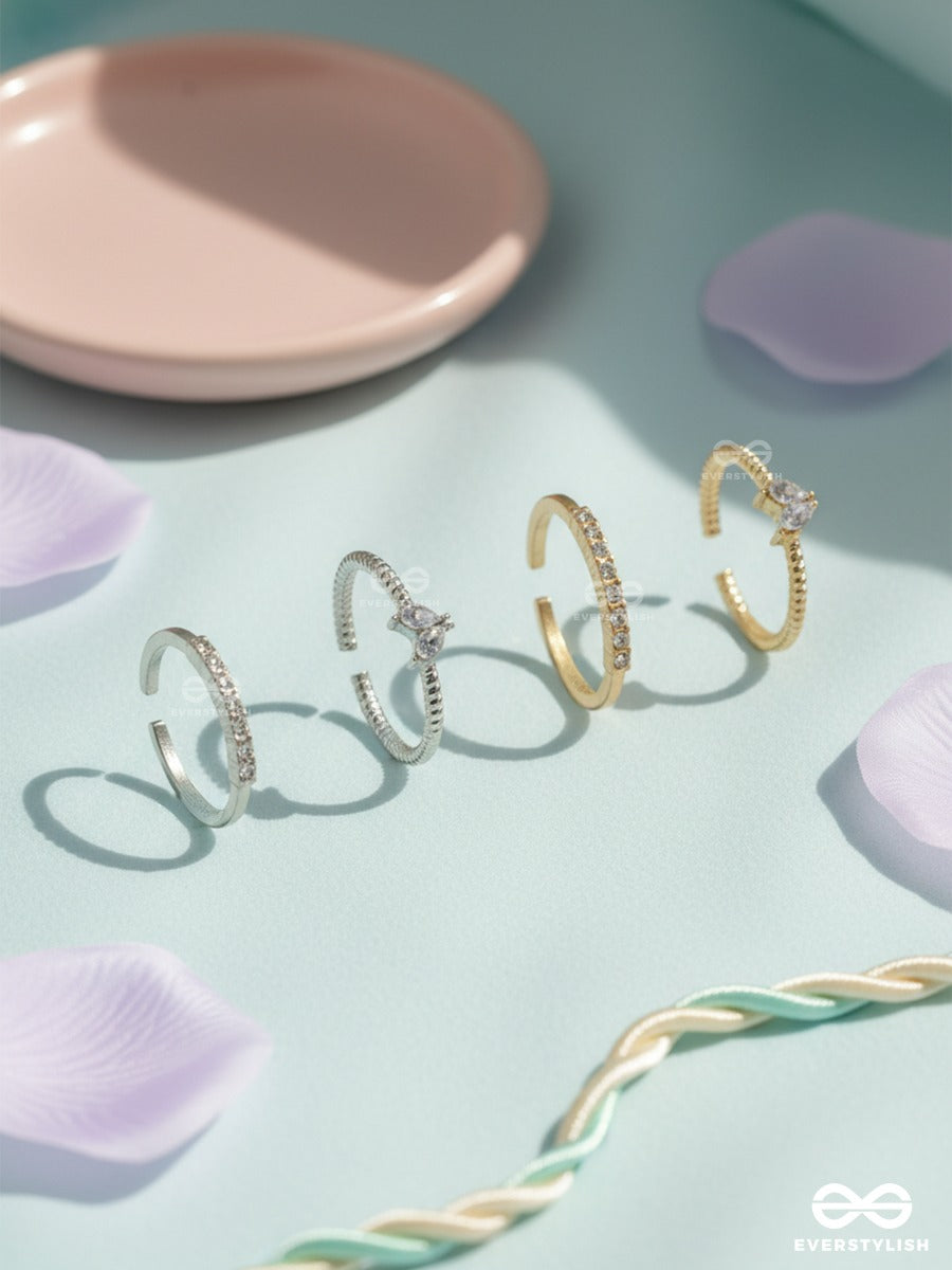 Twin Spark - Multi-Metal Ring Set