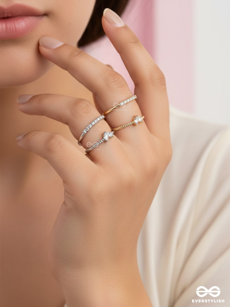 Twin Spark - Multi-Metal Ring Set