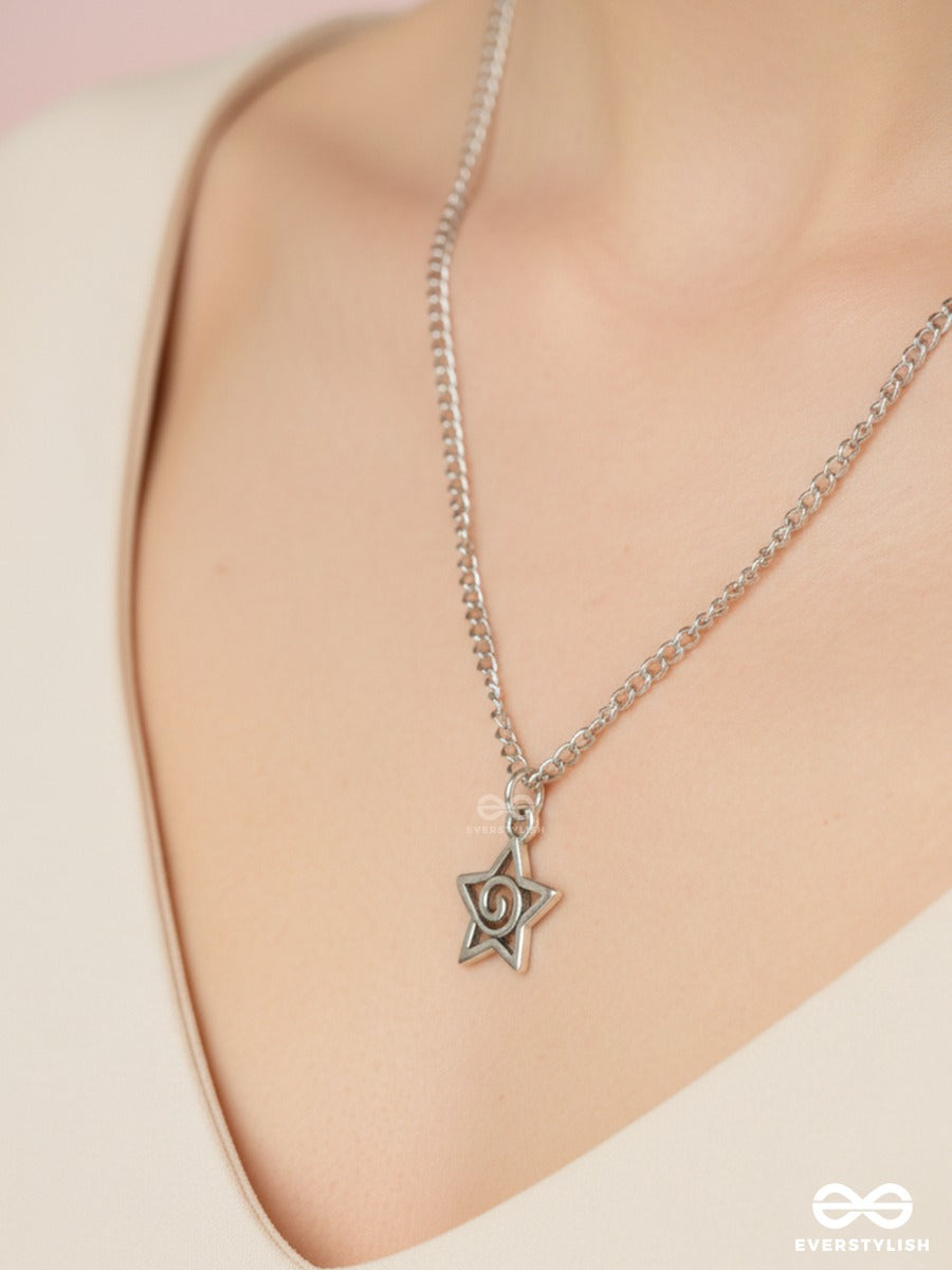 Star Trace - Everyday Silver Necklace