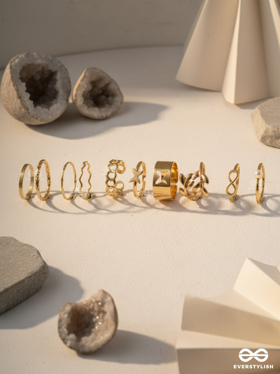 Stack Symphony - Bold & Smooth Everyday Ring Set