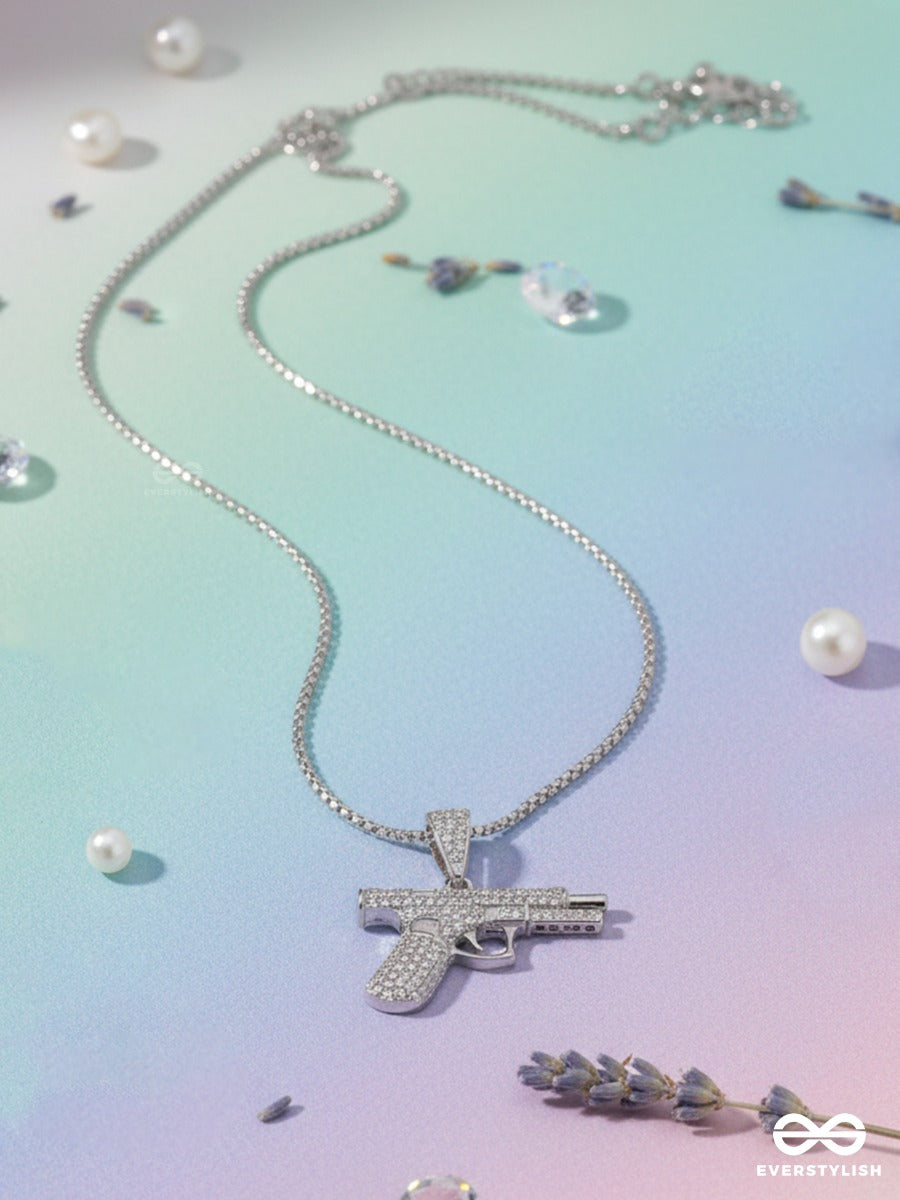 Silent Shot - Crystal Gun Pendant