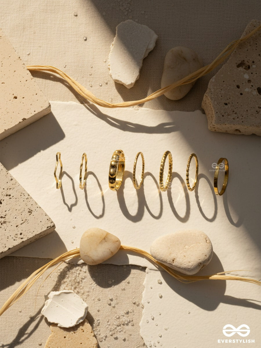 Gold Threads - Slim Ring Set