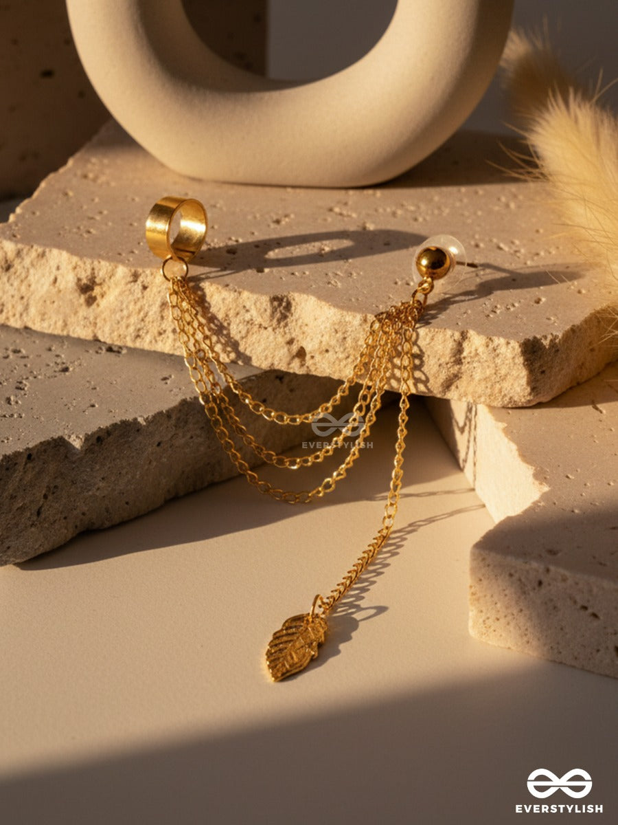 Gold Drift - Long Drop Earring