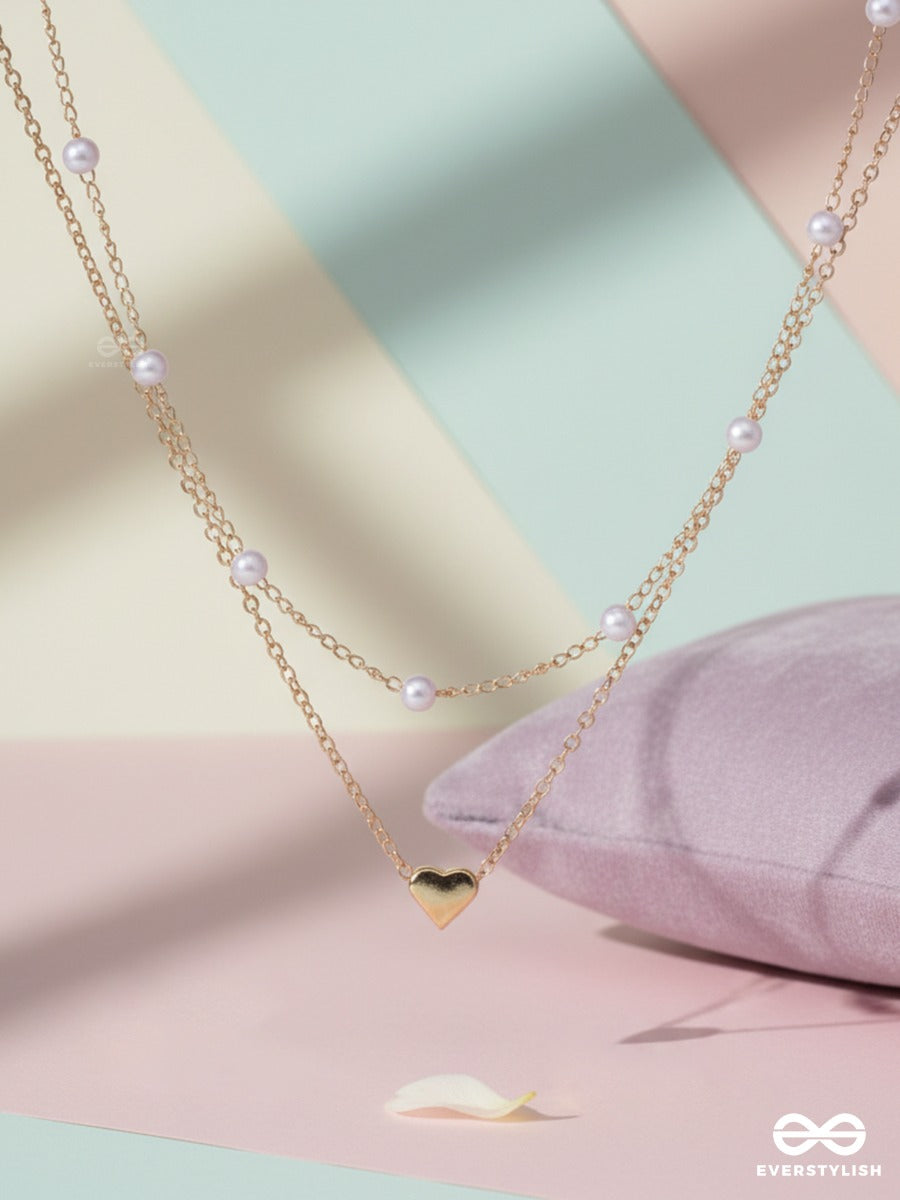 Soft Confession - Dual Chain Heart Necklace