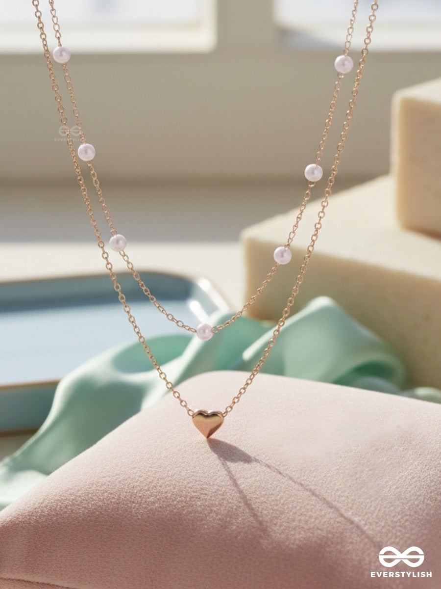Soft Confession - Dual Chain Heart Necklace