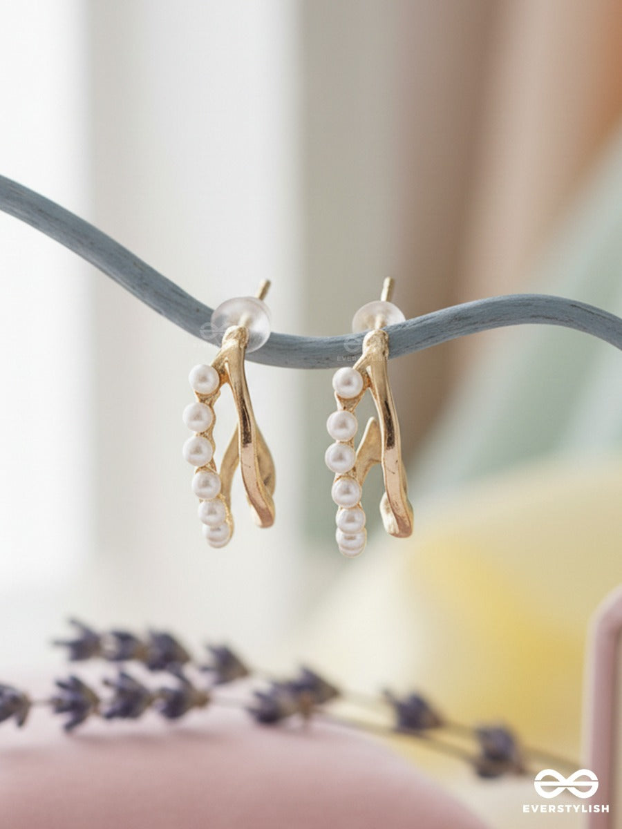 Gentle Drape - Pearl Detail Earrings