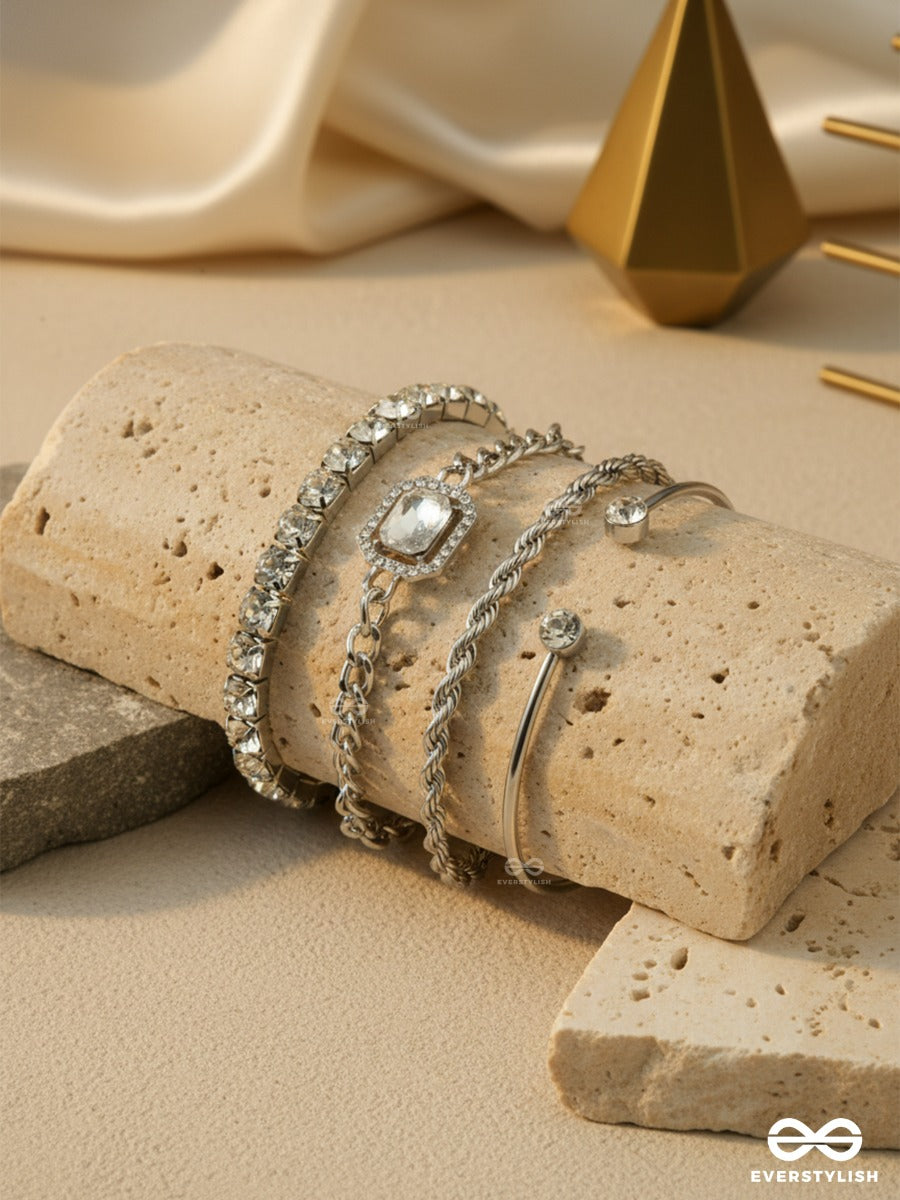 Moonchain Edit - Stone & Metal Bracelet Set
