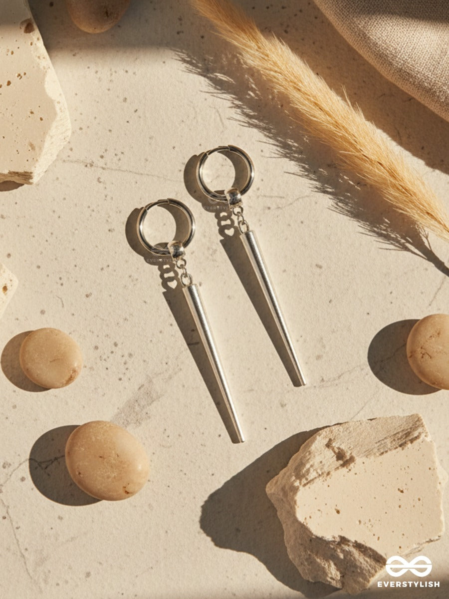 Ice Talon - Bold Metal Drop Earrings