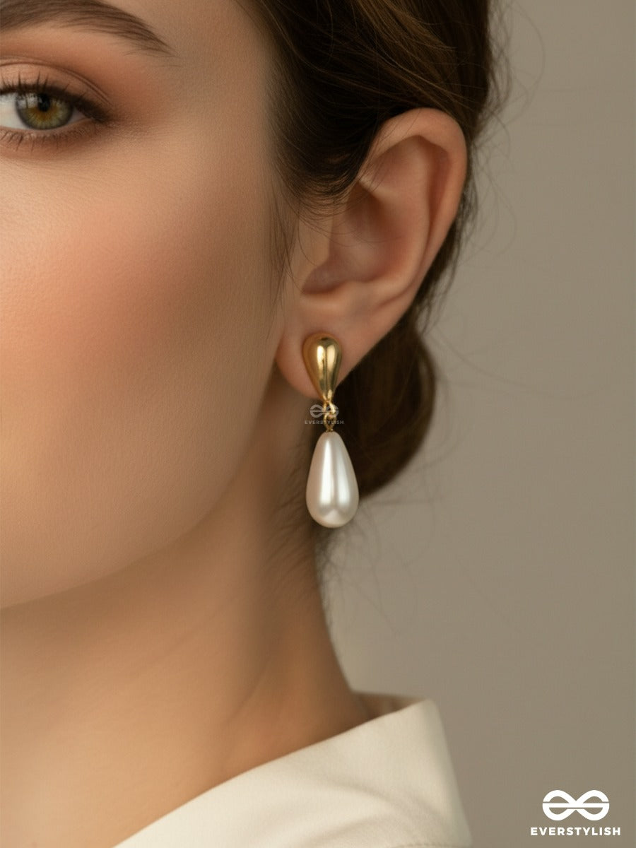 Whisper Tear - Elegant Pearl Dangles