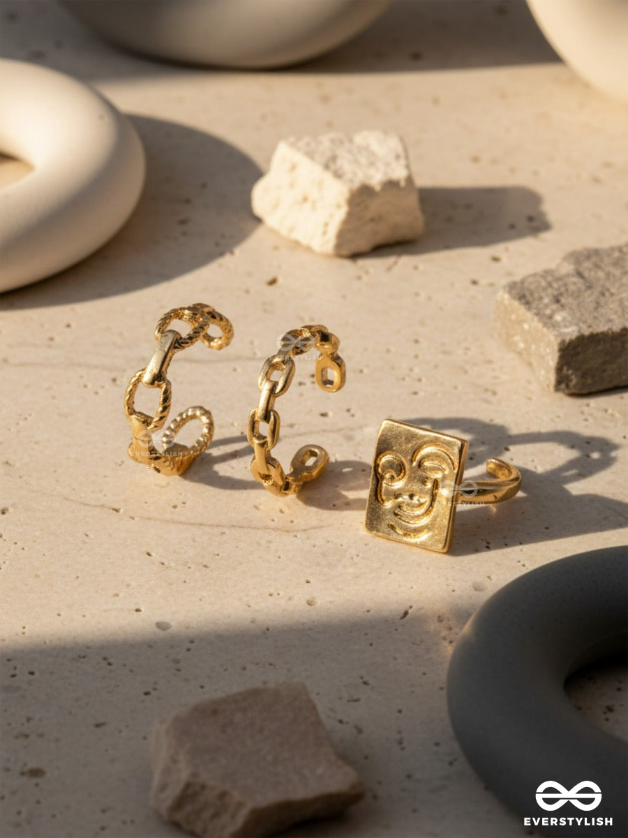 Mismatch Magic - Gold Ring Set