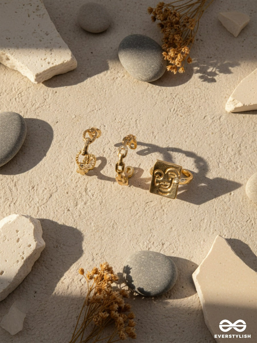 Mismatch Magic - Gold Ring Set