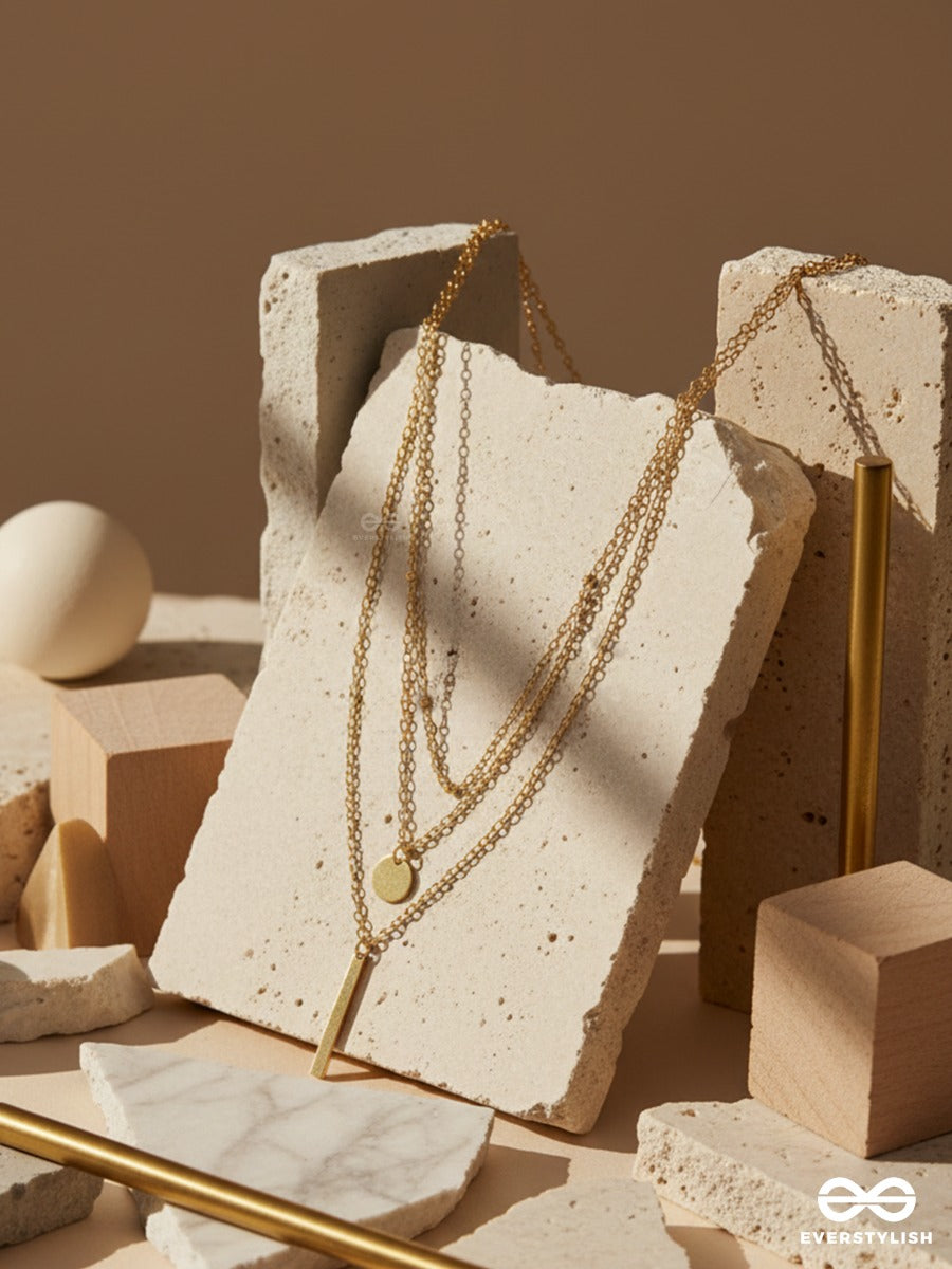 Golden Pause - Delicate Layered Necklace