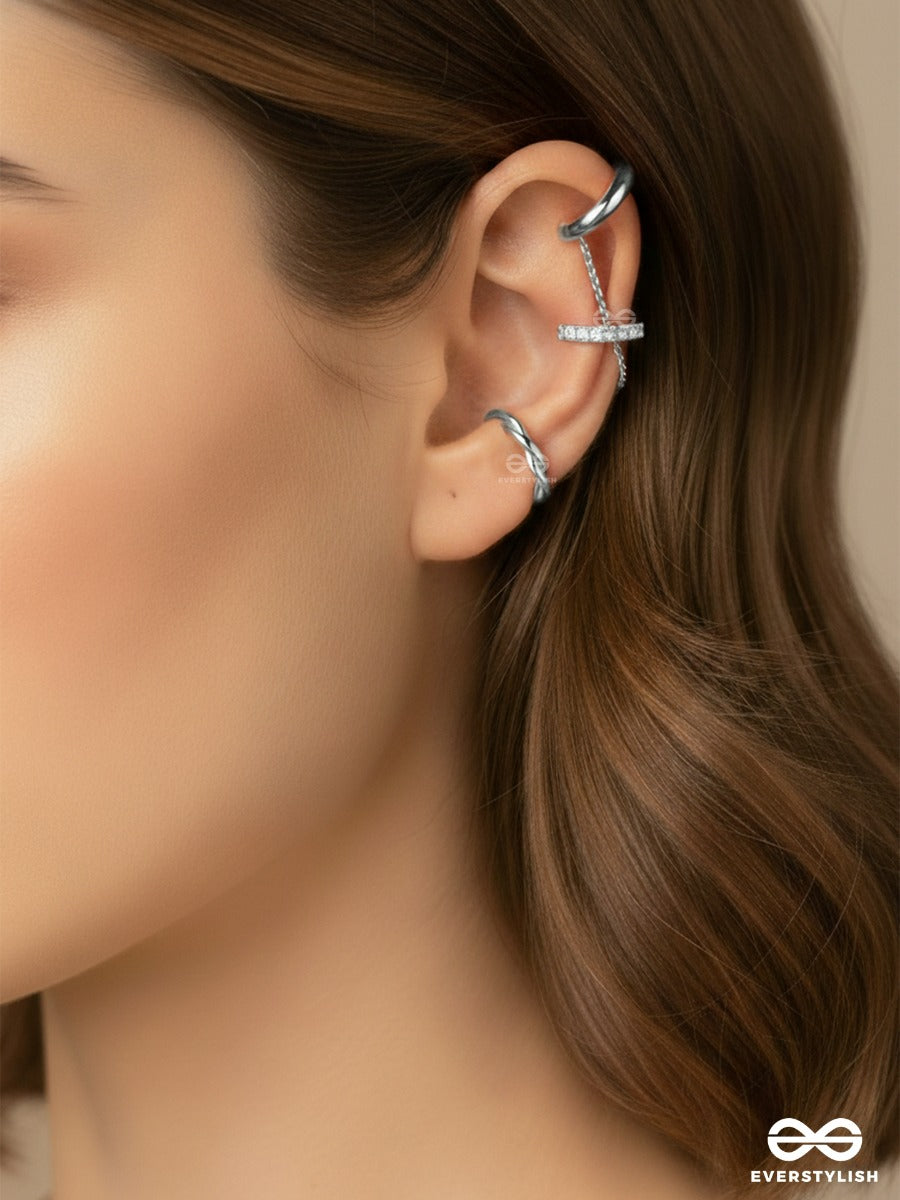 Cuff It Up - Silver Earcuff Set