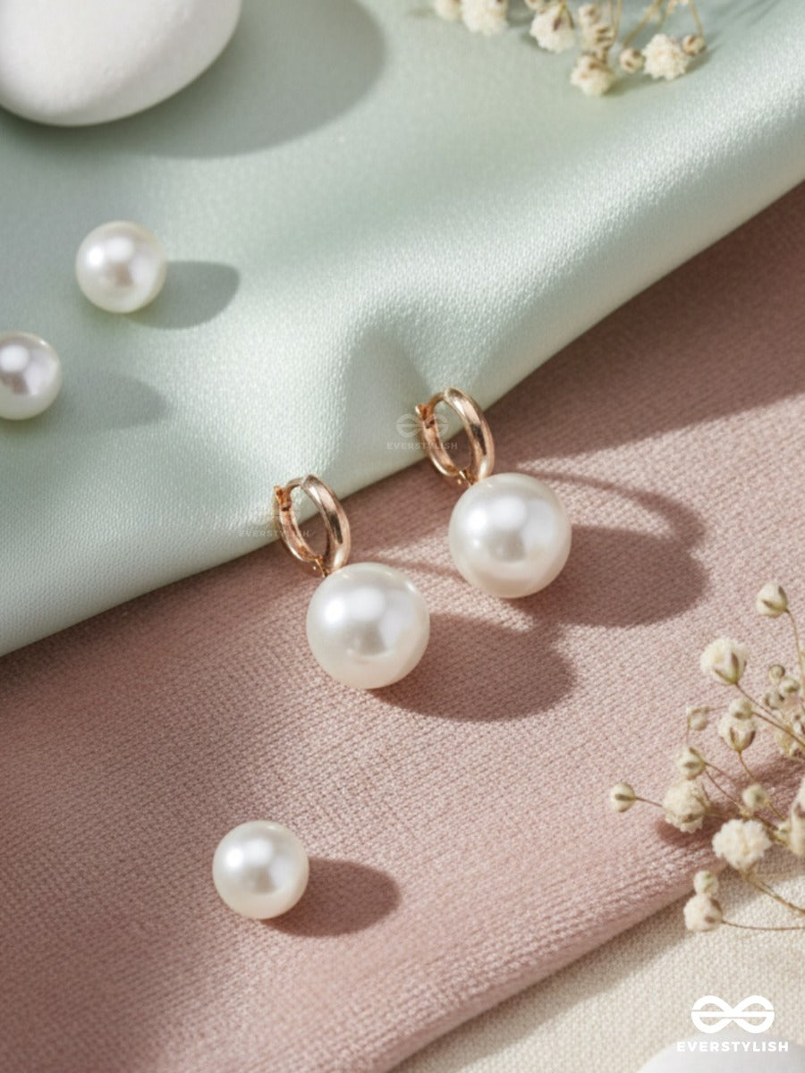 Cloud Pearl - Delicate Dangle Earrings