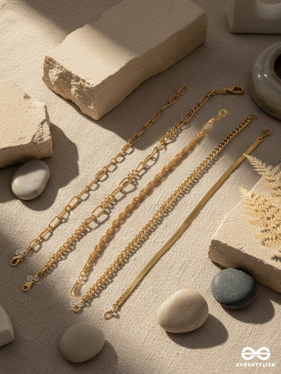 Chainplay - Contemporary Golden Bracelet Set