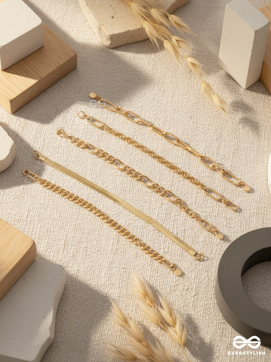Chainplay - Contemporary Golden Bracelet Set