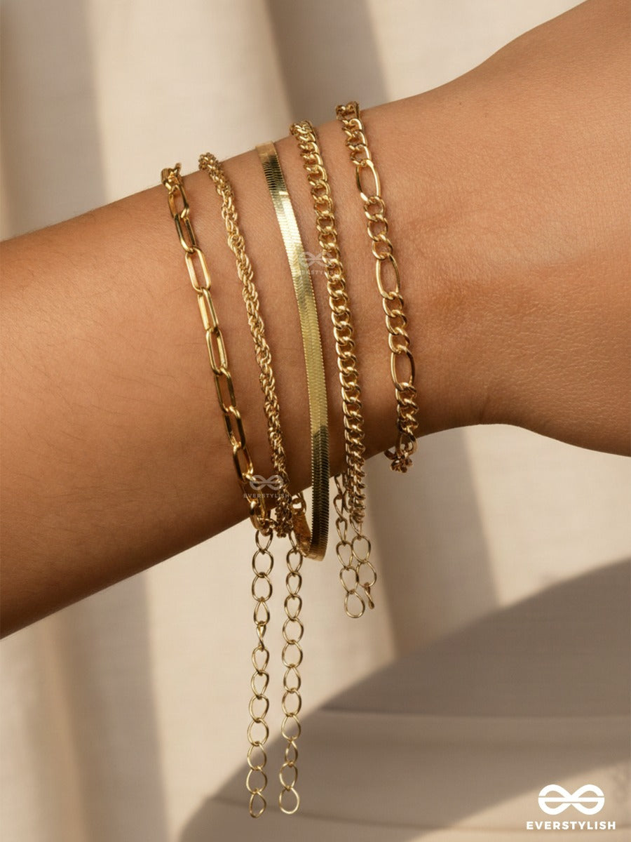 Chainplay - Contemporary Golden Bracelet Set