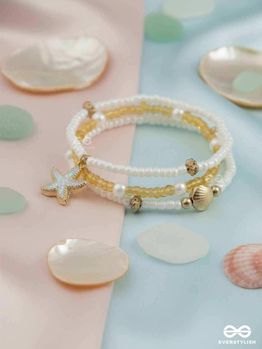 Coastal Wish - Pearl & Starfish Bracelet Set