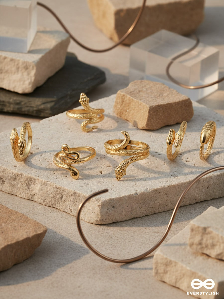 Twisted Serpent - Statement Ring Set