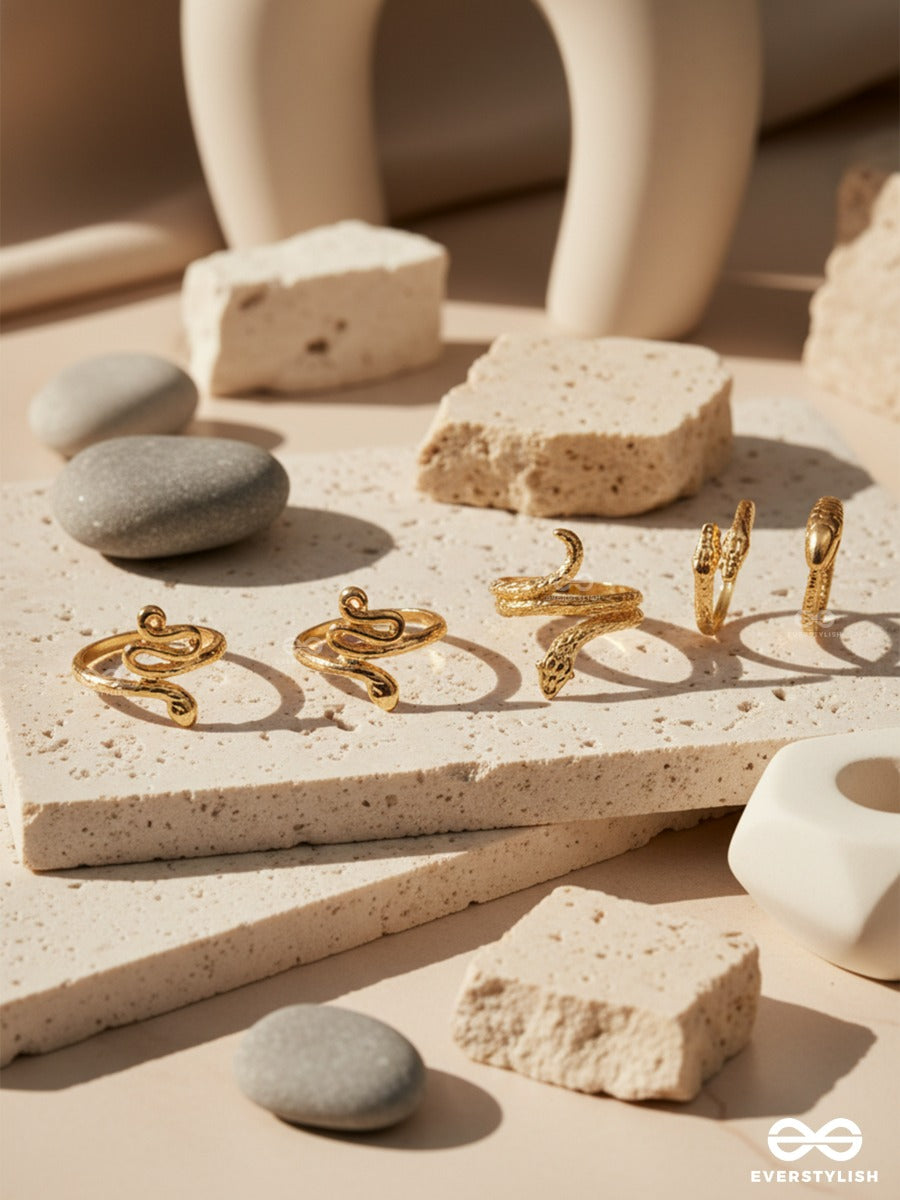 Twisted Serpent - Statement Ring Set