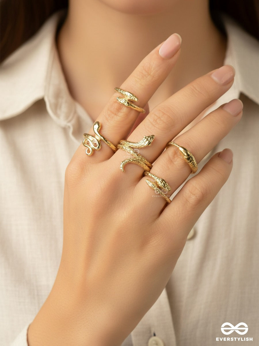 Twisted Serpent - Statement Ring Set