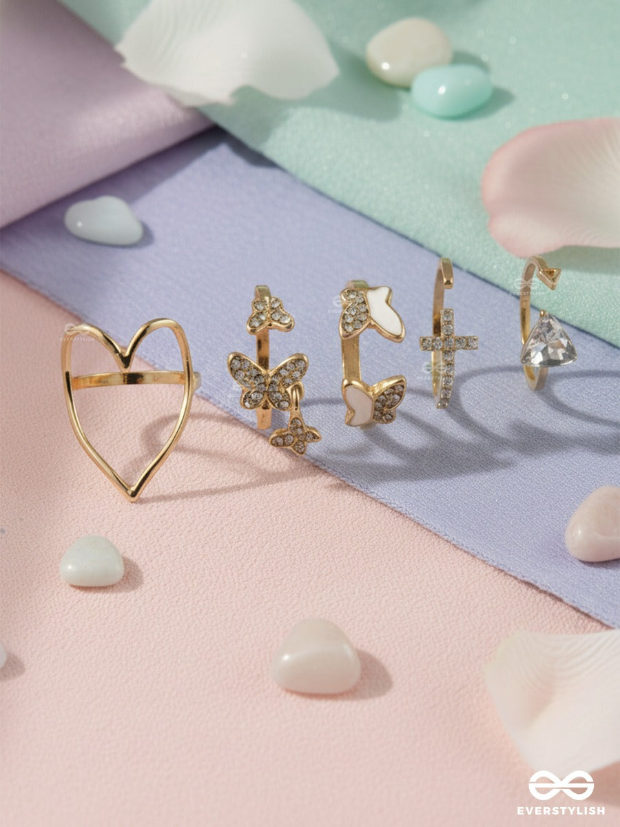 Cupid Picks - Cute Detail Ring Set
