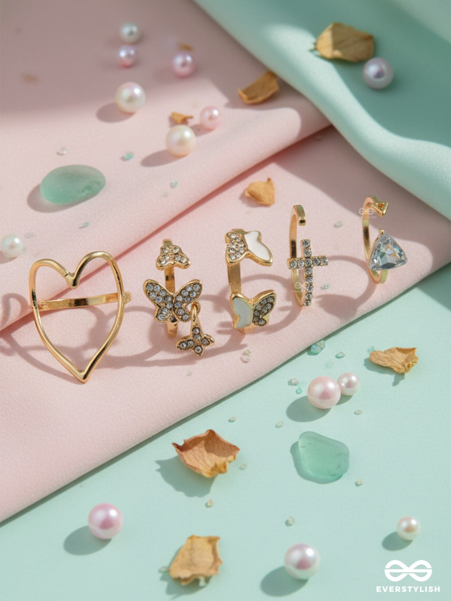 Cupid Picks - Cute Detail Ring Set