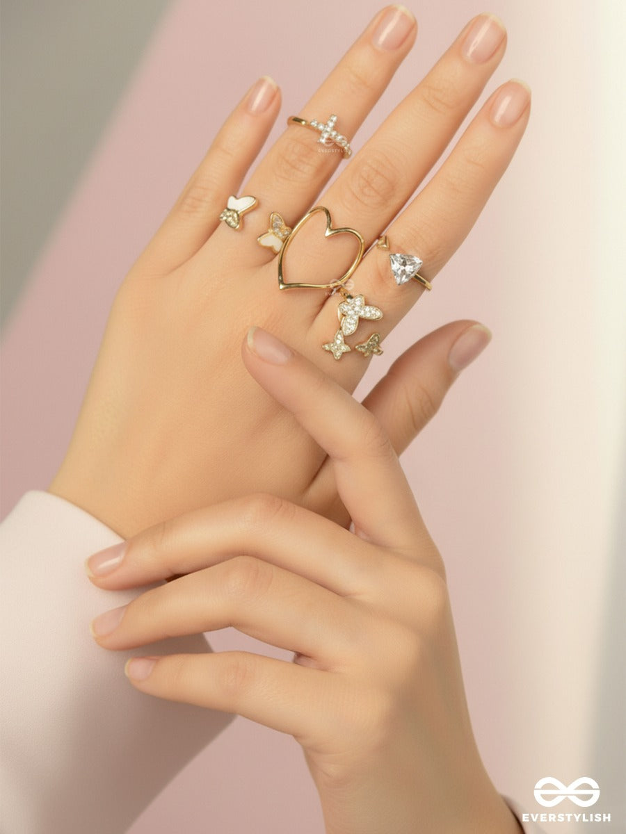 Cupid Picks - Cute Detail Ring Set