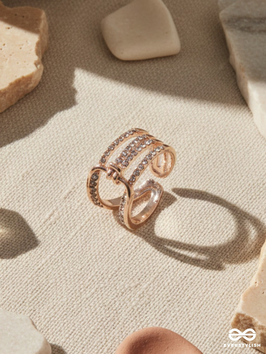 Arched Light - Sculptural Golden Ring