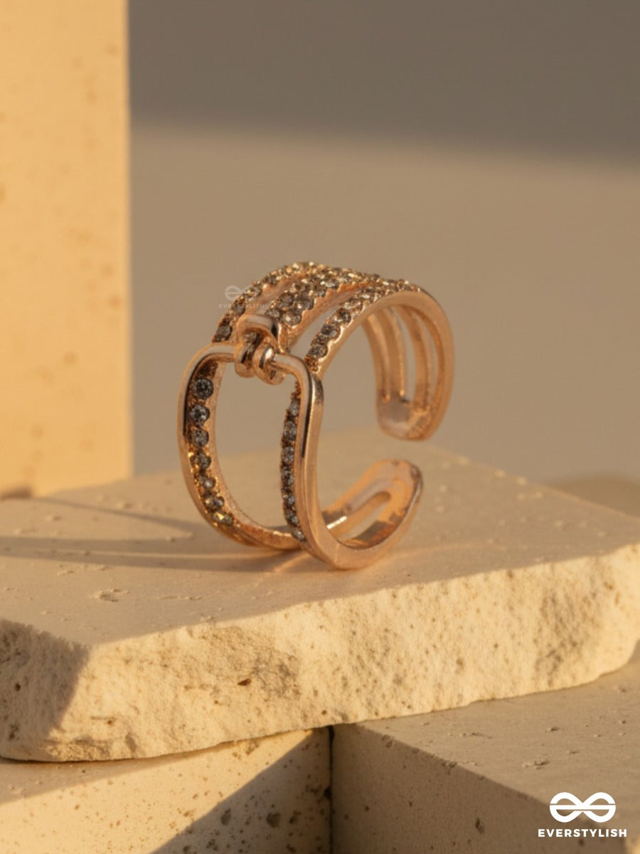 Arched Light - Sculptural Golden Ring