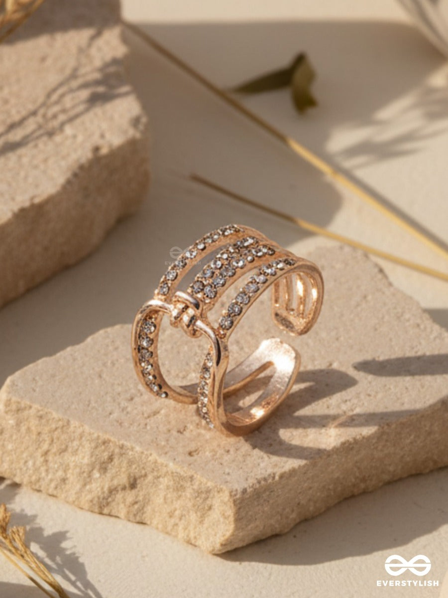 Arched Light - Sculptural Golden Ring