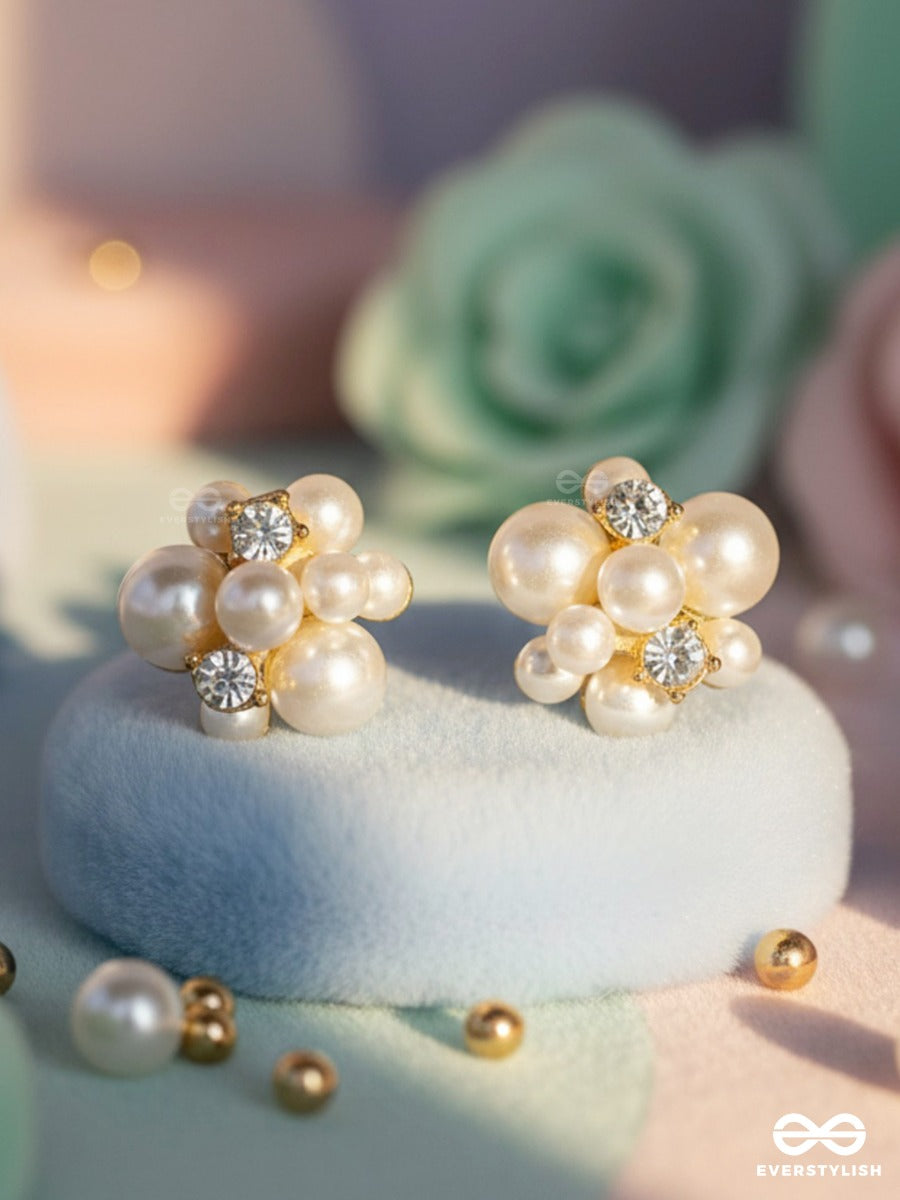 Pearl Floret - Minimal Floral Studs
